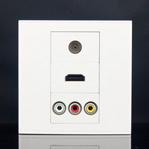 Type 86 red and yellow white RCA audio and video TV TV HDMI high definition socket panel multimedia audio and video socket panel
