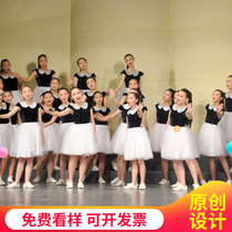 61 childrens choral suit to be served in primary and middle school gown girls gown poetry recitation match performance suit