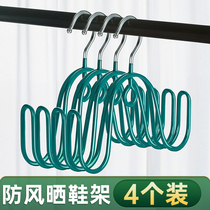 Tiff drying shoe rack drying shoe artifact home window hanging shoe hook hanging sandal shelf balcony drying shoes hanging shoe rack