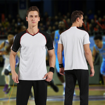 Basketball referee suit Mens suit Professional match short sleeve female referee clothing Sweat-absorbing top trousers can be printed