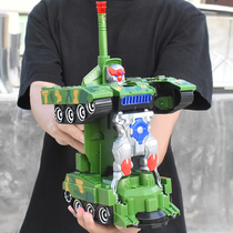 Electric deformation tank King Kong robot toy car rechargeable music rotating shaking sound with the same child boy