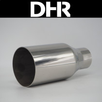 Y8004 welded car modified exhaust pipe straight drum tail throat tail nozzle plated blue 102 large diameter universal can be customized