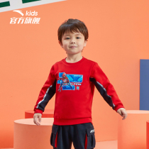 (Spider-Man) On foot in childrens necropolis 2021 winter clothing new mens baby and baby gush warm cartoon sweatshirt