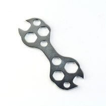 Bicycle multi-function multi-hole flat wrench bone wrench screw wrench