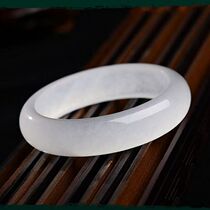 Natural Xinjiang Hotan Kunlun jade bracelet mutton white jade bracelet children Afghan quartzite
