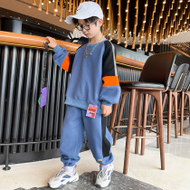 Boys spring clothing sports suit 2022 New spring and autumn CUHK childrens clothes Two sets of children handsome and trendy