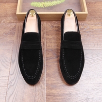 Summer 2021 New British Bean shoes men Korean version of the trend of internal increase casual leather shoes mens leather mens shoes