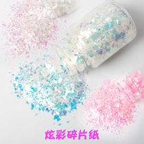 Thin sheet fragment paper gold foil diy making decorative magic color material hand-dripping candy manicure sequins cellophane
