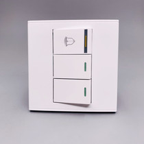 Doorbell plus two open double control switch 2 open doorbell two-digit duplex double open double control plus automatic reset button 86 type