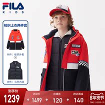 FILA KIDS FILA childrens clothing male big boy woven two-piece set 2022 spring new childrens assault jacket