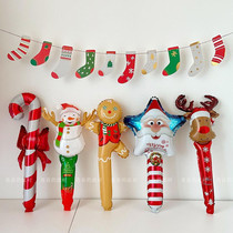 Christmas Decorations Balloons Handheld sticks Christmas Eve Children event Gift Mall Shop Atmosphere Scene Arrangement