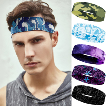Sports sweat-absorbing headband mens headscarf head-wearing anti-sweat running fitness basketball corset womens wild hip-hop tide