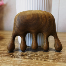 Jade Sandalwood Wood Head Therapy Meridians Comb Massage Comb Green Sandalwood Comb Small Fat Hand Scraping Through Milk Whole Body Men And Women Hair Loss