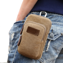 Wearing Leather Strap Mobile Phone Purse pocket Mens Canvas Worksite Working Mens Bags Outdoor Work Putting Mobile Phone Bag Men s