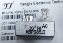 Bridge stack Yang Jie square bridge KBPC3510 35A 1000V rectifier bridge stack Silicon bridge rectifier