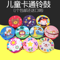 Baby hand clap drum children small tambourine wooden kindergarten teacher performance cartoon drum Orff instrument