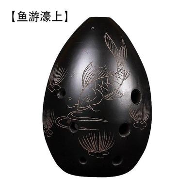 q Xun musical instrument beginner eight-hole ancient style student adult black pottery ancient seven-star Xun entry portable simple q