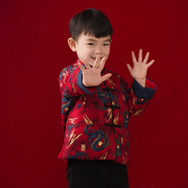 Tang costume boys winter clothes baby New year clothes childrens Chinese clothes one year old dress Mens treasure New year clothes
