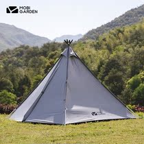 Outdoor Camping Indian Tower Windproof Camping Multi Family Twilight Tower Tent