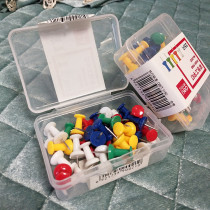 Color I-shaped nails Deli 0021 boxed plastic head large pushpin nails photo poster wall 35 boxes*5 boxes