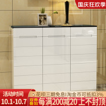 Modern simple shoe cabinet paint home door shoe cabinet four-door large capacity porch partition shoe cabinet ultra-thin