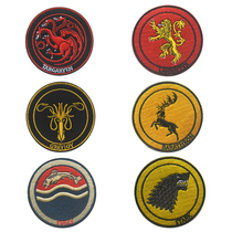 Game of Rights Six large family logo embroidered arm badge Magic Patch Package Sticker Badge Morale Badge 5