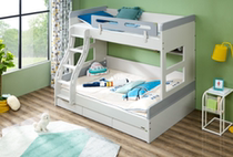 Quanyou Home Children Furniture Bedroom Furniture 860308 Modern Simple Teenage High and Low Child Mother Bed