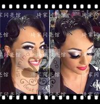Childrens adult studded diamond jewelry Modern dance competition performance Latin dance headdress Head flower diamond strip performance diamond hair jewelry