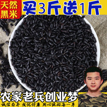 Northeast black rice 500g soft glutinous black rice fragrant rice Brown rice Whole grains rice purple rice produced by Heilongjiang farmers