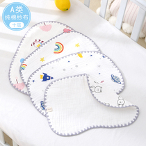Newborn anti-tween milk gauze cushion A class ten layers pure cotton soft suction sweating cloud sheet pillows breathable cartoon baby flat pillows