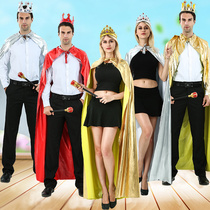 Adult cloak Adult King Prince costume Champion dress Princess Crown Crown cloak Performance costume