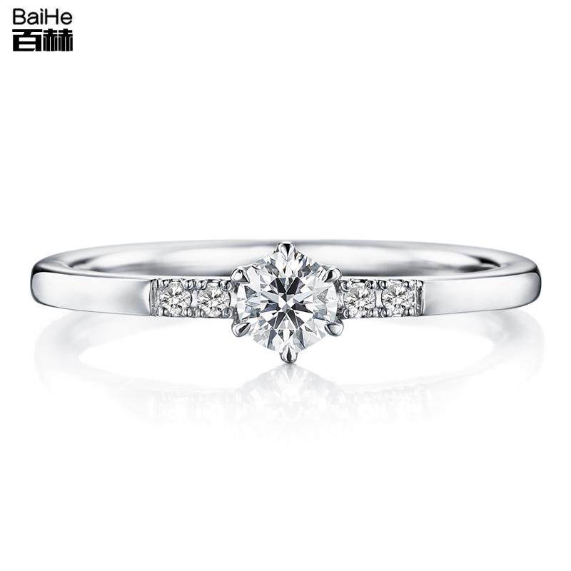 18K gold simple row diamond ring proposal wedding engagement diamond ring womens ring can be customized platinum