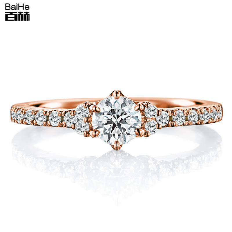 18K platinum gold row diamond ring bright proposal wedding engagement diamond ring womens ring can be customized platinum