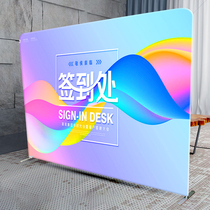 Exhibition fast screen show display rack custom sign everywhere signature wedding live event background wall pull net display rack advertising rack