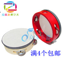 4 new manufacturers special price Orff instrument professional rattling dance 6810 inch polyester red tambourine