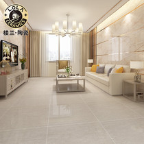 Loulan porcelain marble tiles Living room Dining room European modern style floor tiles Background wall Sofitel gold