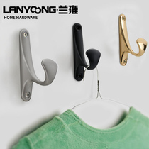Creative clothes hook coat hook wall decoration single adhesive hook Wall Wall wall hanging simple wardrobe entrance door Lanyong