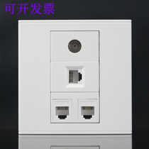 Type 86 3 phones 1 TV TV socket panel 3 voice phones plus single TV cable TV socket