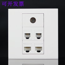  Single and double telephones 2 sockets TV panel Dual type 2 86 TV network cable TV telephone computer