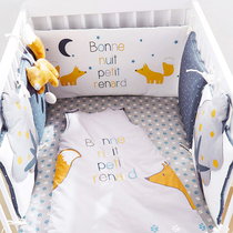 Pure cotton breathable baby bed for baby thick sponge bed by newborn children bedding four seasons anti-collision bed fence