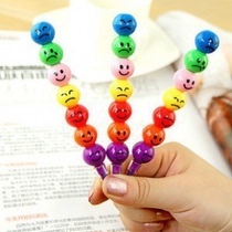 Korean version cartoon funny expression no-sharp pencil rock candy gourd 7-color crayon graffiti pen childrens painting brush