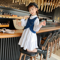Girls autumn dress 2021 new foreign style children Spring and Autumn girls autumn long sleeve princess skirt early autumn