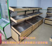 Qian Aunt fresh supermarket stainless steel vegetable rack moisture-proof commercial special pork table cashier and fruit rack