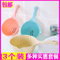 Water rafting water ladle Home Kitchen Plastic Long Handle Water Spoon Watering for baby Children bathing water ladle spoonful ladle