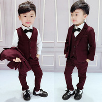 Boy suit children Spring and Autumn suit dress handsome baby photo flower girl wedding host performance dress handsome