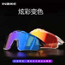 Color color color roadcar cycling glasses daily and night dual use professional bicycle wind sand goggles men and women