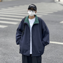 Beautiful dirty shop spring Japanese contrast stand-up collar cargo jacket jacket couple American fashion brand loose tops men