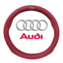 Leather steering wheel cover for 20 Audi A6L A3A4L A5A7 female Q2Q3 Q5LQ7 cowhide handle cover