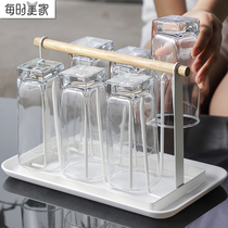 Wrought iron cup holder Creative cup holder Household teacup glass holder Storage cup tray Drain hanging shelf