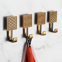 New Chinese style hanging clothes hook antique bronze cabinet Hook Dormitory in the door back clothes hat hook wall-mounted single hook furniture hardware